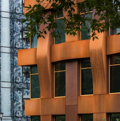 Corten Steel Facade Panels-793