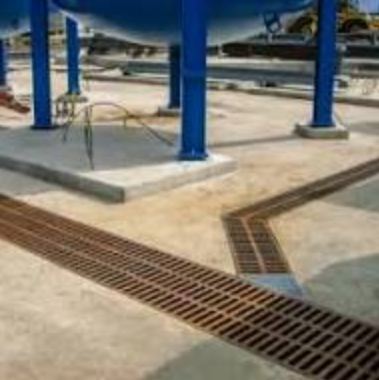 Corten Steel Grates for Perimeter Drains