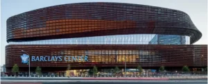 Stadium weathering steel curtain wall