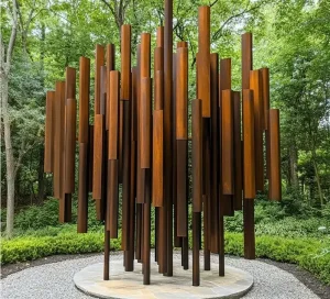Weathering steel sculpture