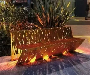 corten steel chair