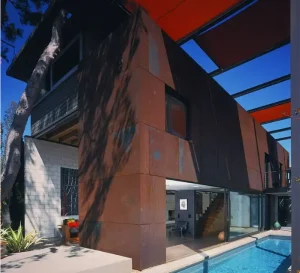 Corten steel panels are great for modern industrial homes