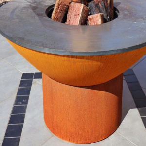 Corten steel fire pit design