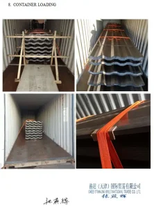 corten corrugated panels container loading