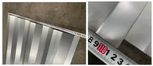 width of CORRUGATED STEEL SHEET