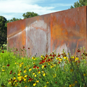 Outdoor sculpture walls from Corten steel