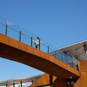 The bridge made from Corten Steel A588 Grade B