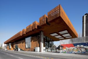 The building using Corten Perforated Steel