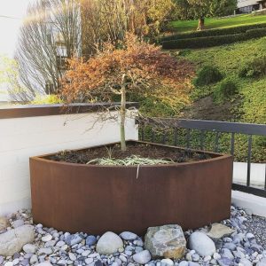 corten steel planter