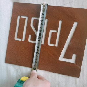 corten steel sign